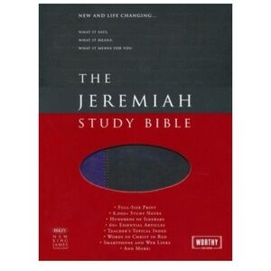 NKJV Jeremiah Study Bible, Limited Edition--soft leather-look, gray/purple